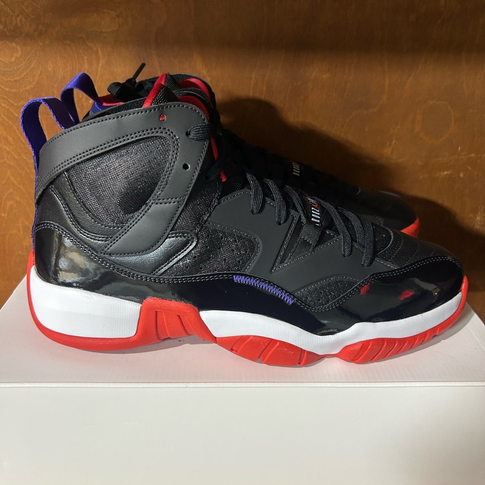 Jordan Black and Red Athletic Shoes